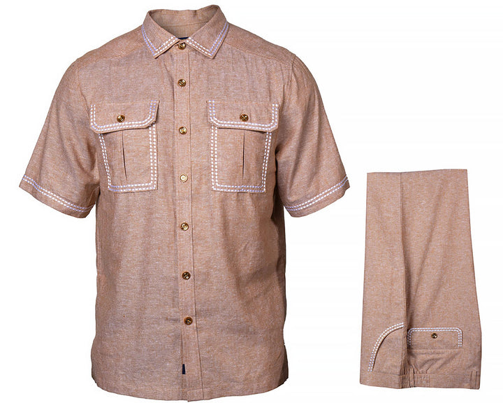Prestige Shirt/Pants Set Weekly Deal # WS92483 Khaki