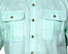 Load image into Gallery viewer, Prestige Linen Shirt/Pants Set # LUX630 Mint
