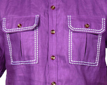 Load image into Gallery viewer, Prestige Linen Shirt/Pants Set # LUX630 Purple

