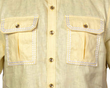 Load image into Gallery viewer, Prestige Linen Shirt/Pants Set # LUX630 Yellow
