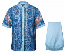Load image into Gallery viewer, Prestige Linen Shirt/Pants Set # LUX660 Blue
