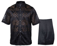 Load image into Gallery viewer, Prestige Linen Shirt/Pants Set # LUX698 Black
