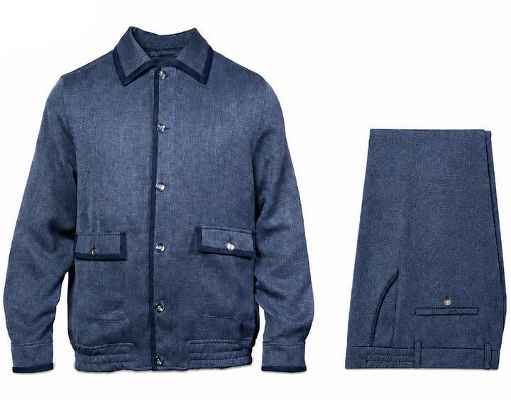 Prestige Stylish Jacket/Pants Set # CSL6686 Navy