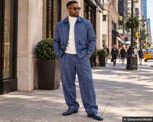 Load image into Gallery viewer, Prestige Stylish Jacket/Pants Set # CSL6686 Navy
