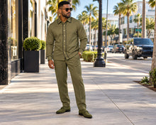 Load image into Gallery viewer, Prestige Casual Shirt/Pants Set # CSL6680 Olive
