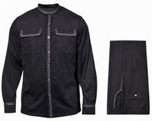 Load image into Gallery viewer, Prestige Casual Shirt/Pants Set # CSL6688 Black
