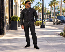 Load image into Gallery viewer, Prestige Casual Shirt/Pants Set # CSL6688 Black

