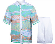 Prestige Linen Shirt/Pants Set # LP60 White