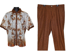 Load image into Gallery viewer, Prestige Linen Shirt/Pants Set # LP58 Brown Combo
