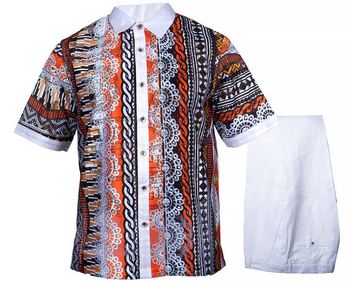 Prestige Linen Shirt/Pants Set # LP60 White-3