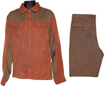 Load image into Gallery viewer, Prestige Casual Shirt/Pants Set # CSL6675 Orange Combo
