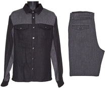 Load image into Gallery viewer, Prestige Casual Shirt/Pants Set # CSL6675 Black Combo
