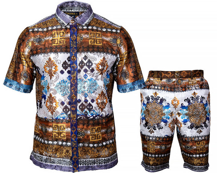 Prestige Shirt/Shorts Set # SHL605 Gold
