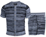 Prestige Shirt/Shorts Set Father's Day Sale # FDS117 Black