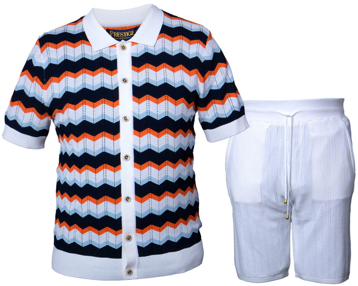 Prestige Shirt/Shorts Set Father's Day Sale # FDS115 Navy