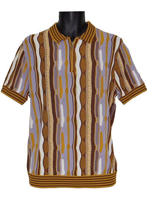 Prestige Zipper Polo Shirt # CMK396 Mustard