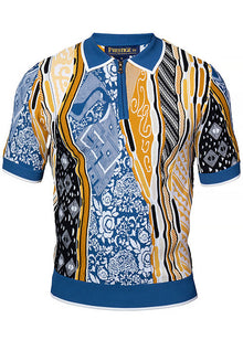 Load image into Gallery viewer, Prestige Zipper Polo Shirt # CMK6002 Denim
