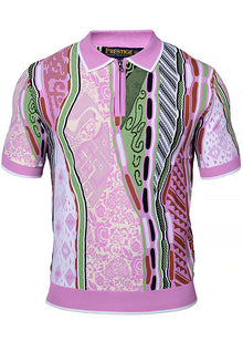 Load image into Gallery viewer, Prestige Zipper Polo Shirt # CMK6002 Lilac
