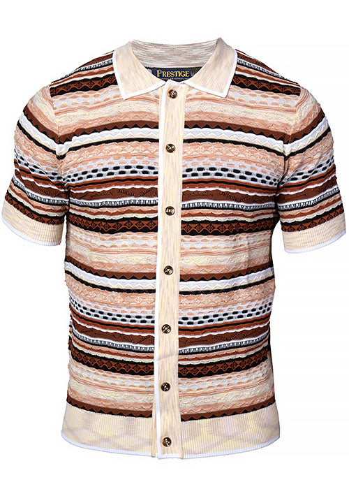 Prestige Button-Down Shirt # CMK6005 Tan