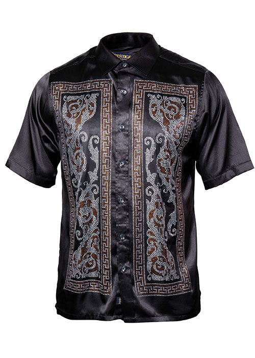 Prestige Satin Shirt # PR600 Black