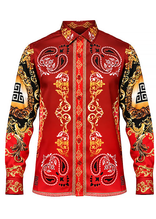 Prestige Silky Feel Fashion Shirt # PR6628 Red