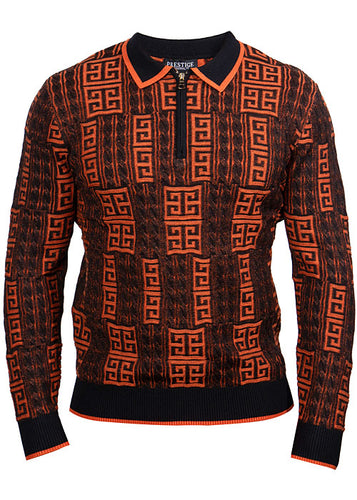 Prestige Sweater # LP70 Black/Paprika