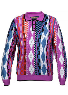 Load image into Gallery viewer, Prestige 3-Button Polo Sweater # SW6502 Lilac
