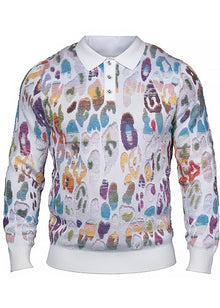 Load image into Gallery viewer, Prestige 3-Button Polo Sweater # SW6508 White
