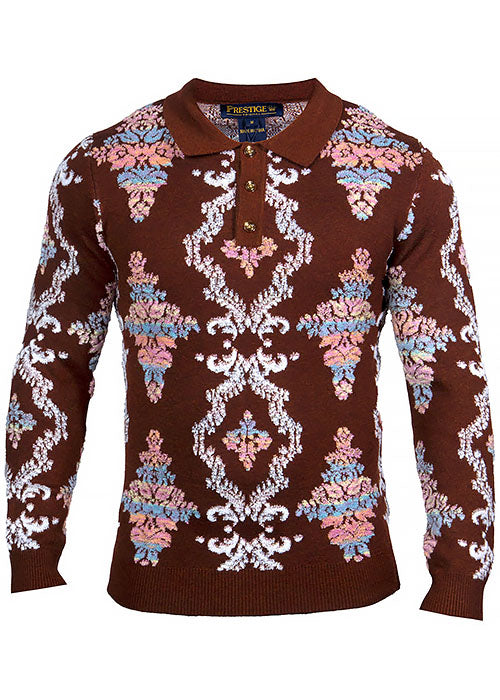 Prestige Polo Sweater # SW651 Brown