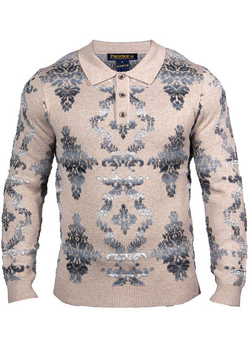 Prestige Polo Sweater # SW651 Stone