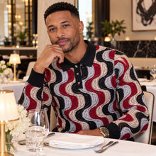 Load image into Gallery viewer, Prestige 3-Button Polo Sweater # SW6516 Black
