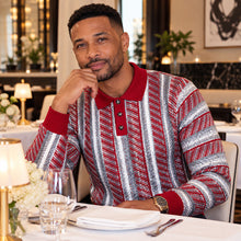 Load image into Gallery viewer, Prestige 3-Button Polo Sweater # SW6518 Red
