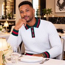 Load image into Gallery viewer, Prestige 3-Button Polo Sweater # SW6520 White
