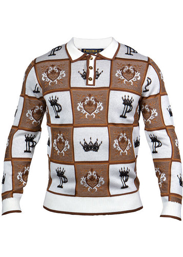 Prestige Polo Sweater # SW653 White