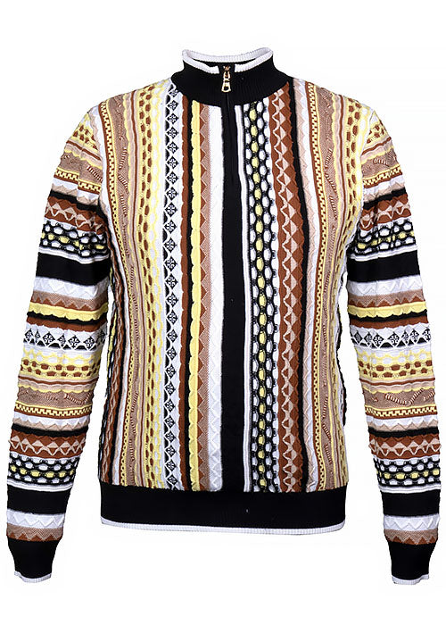 Prestige Zipper Mockneck Sweater # SW6532 Black