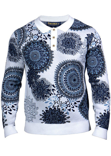 Prestige Polo Sweater # SW654 White