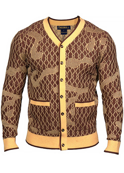 Prestige Button-Down Sweater # SW6548 Brown