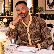 Load image into Gallery viewer, Prestige Button-Down Sweater # SW6548 Brown
