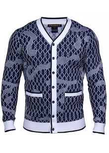 Load image into Gallery viewer, Prestige Button-Down Sweater # SW6548 Navy
