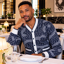 Load image into Gallery viewer, Prestige Button-Down Sweater # SW6548 Navy
