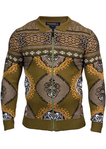 Prestige Zipper Sweater # SW655 Avocado