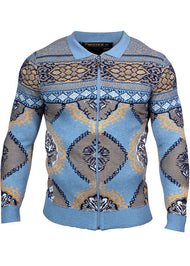 Prestige Zipper Sweater # SW655 Blue