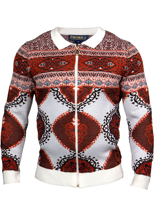 Prestige Zipper Sweater # SW655 Cream
