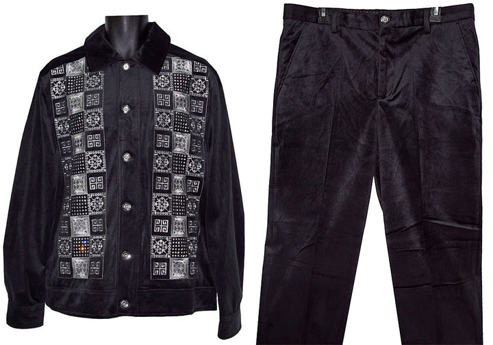 Prestige Velvet Jacket/Pants Set # CSL557 Black