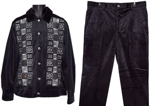 Prestige Velvet Jacket/Pants Set # CSL557 Black