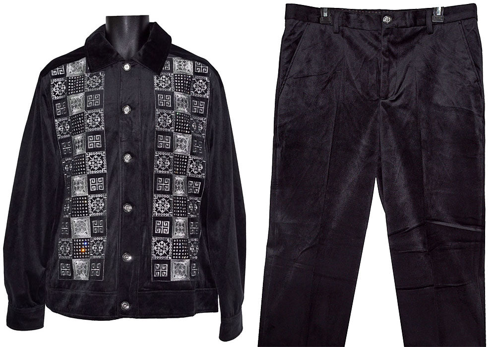 Prestige Velvet Jacket/Pants Set # CSL557 Black