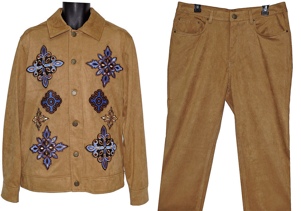 Prestige Ultra Suede Shirt/Pants Set # CSL558 Khaki