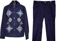Prestige Ultra Suede Shirt/Pants Set # CSL558 Navy