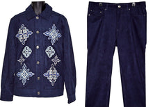 Load image into Gallery viewer, Prestige Ultra Suede Shirt/Pants Set # CSL558 Navy
