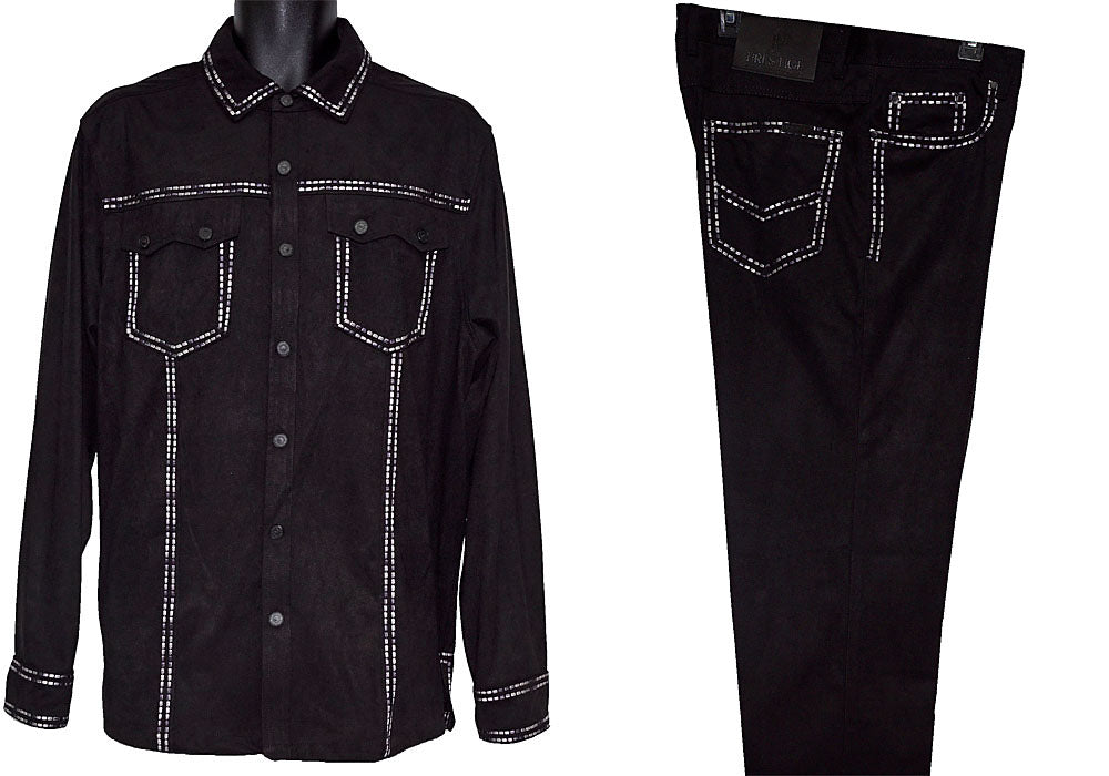 Prestige Ultra Suede Shirt/Pants Set # CSL562 Black